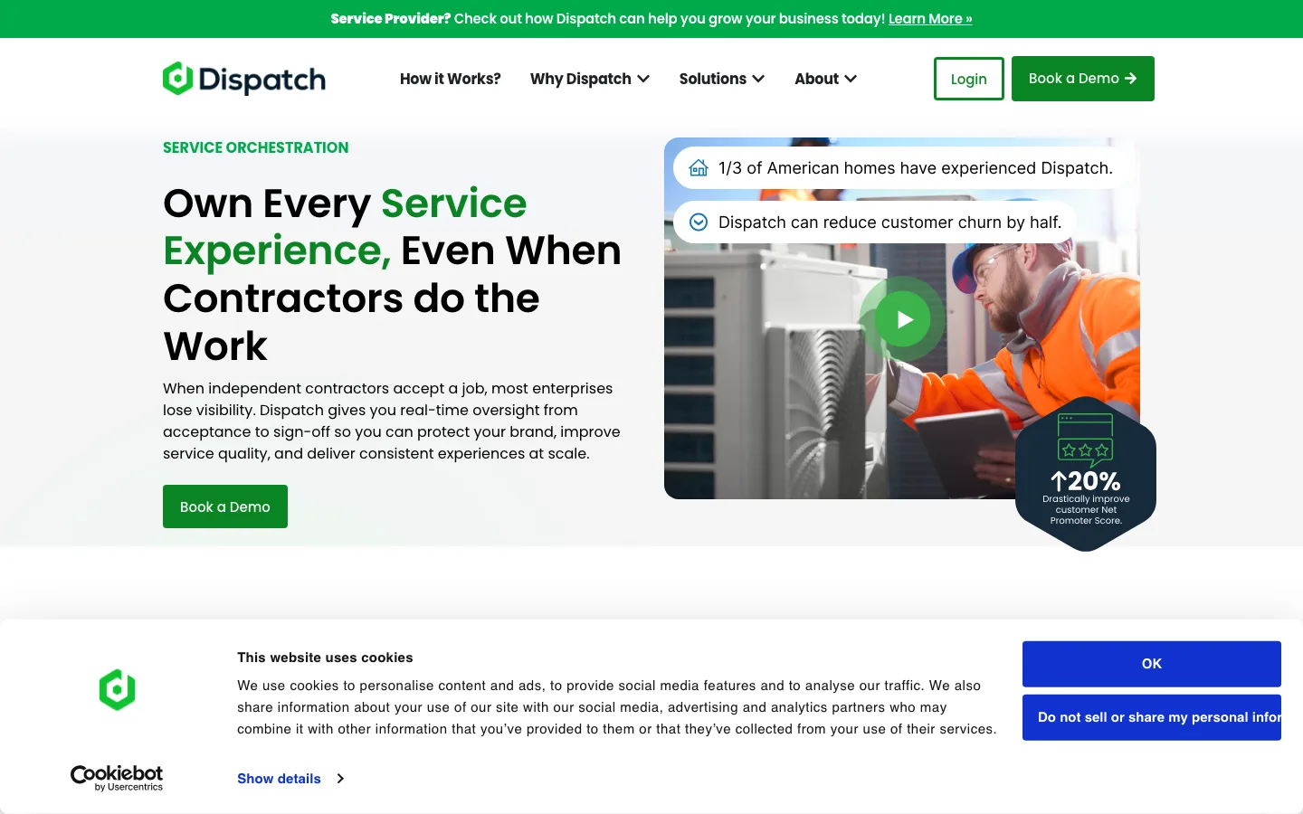 Dispatch Technologies homepage