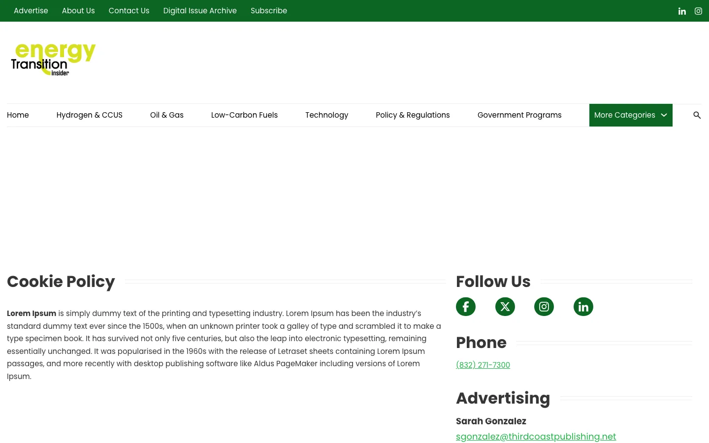 Energy Transition Insider homepage