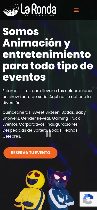 LA Ronda LATAM homepage on mobile