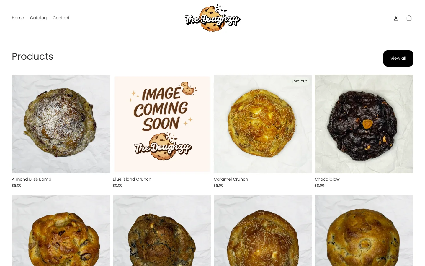 The Doughzy homepage